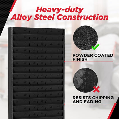 PROLific Automotive Products CHAMP Repair Order Rack, 12-Pocket Wall Mount Organizer, Heavy-Duty Alloy Steel, Powder Coated, Ideal for Auto Workshops and Garages - Black