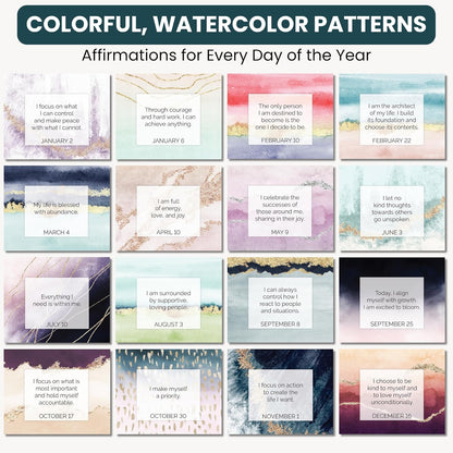 bloom daily planners Undated Perpetual Desk Easel/Inspirational Standing Flip Calendar - Motivational Page a Day - (5.25" x 5.5") - Positive Daily Affirmations