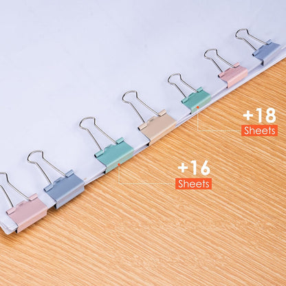 284 PCS Office Clips Set Small Medium Large Binder Clips and Paper Clips Colored Assorted Sizes for Home, School and Office Supplies