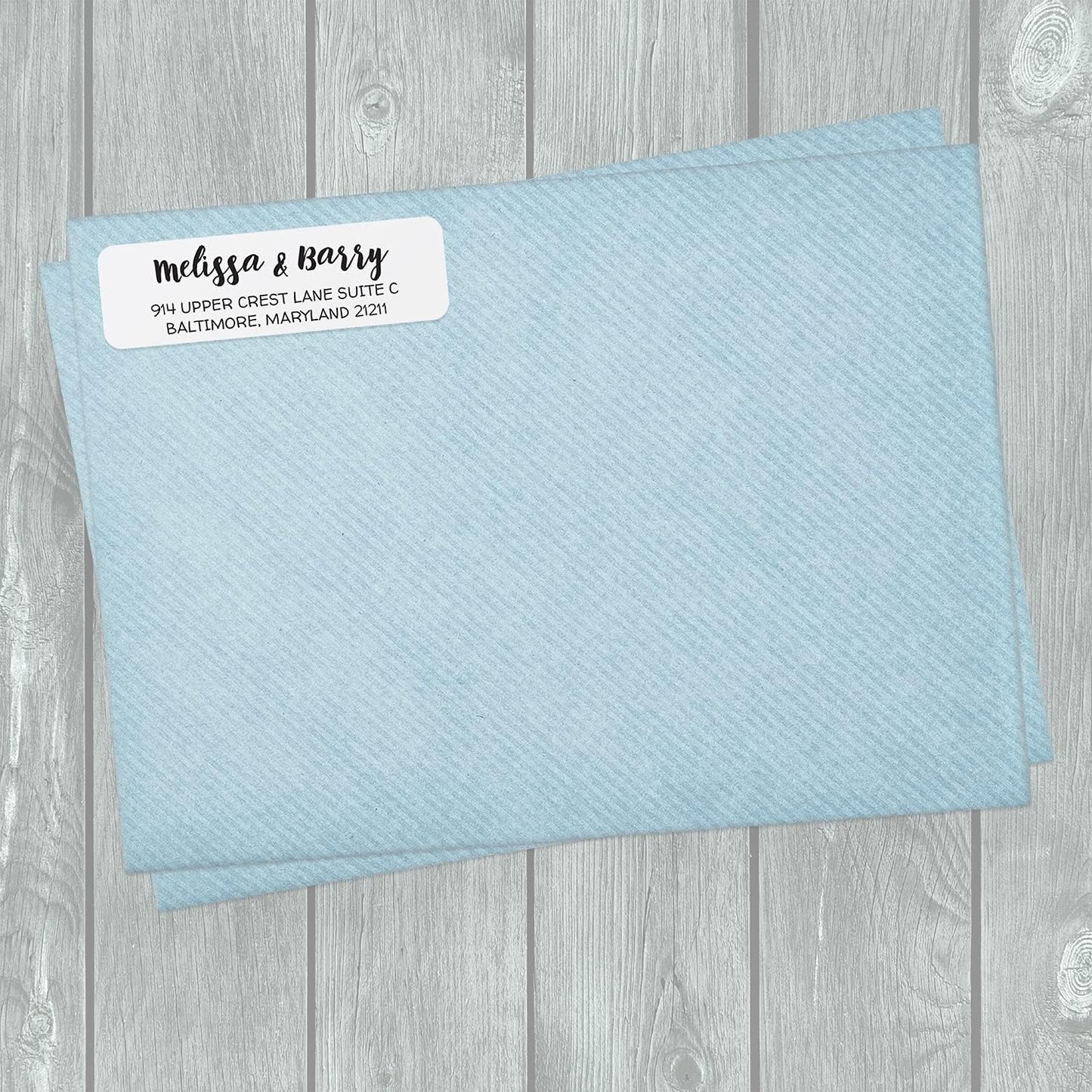 White Modern Rolled Address Labels/Roll of 500 Personalized Address Labels/Designer Return Address Stickers in Elegant Plastic Dispenser