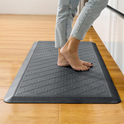 24 x 60 Inch Extra Support Anti Fatigue Comfort Kitchen Mat, Waterproof Long Kitchen Runner, Non-Slip Standing Desk Mat, Commercial Pads for Offices, Home, Garages (Barcelona Grey, 24'' x 60'')