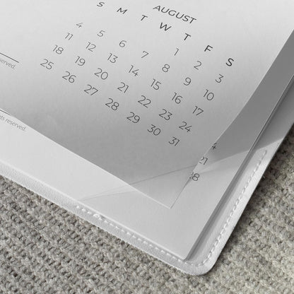 Cabbrix Simplified Desk Calendar 2025-2026, 21x16-1/2 inch Large Monthly Desktop Calendar with Notes Until to June 2026 for Home Office School (White)