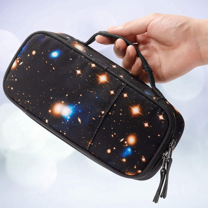 Choco Mocha Galaxy Pencil Case for Boys, Soft Pencil Case Kids Pencils Pouch for Kindergarten Boys, Black