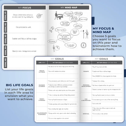 Clever Fox Planner – Undated Weekly & Monthly Planner for Productivity, Time Management & Goals – Organizer Journal – A5 (Royal Blue)