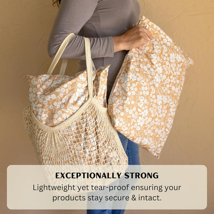 Poly Mailers 14.5x19 Inch 50 Pack Extra-Large Shipping Bags Strong Thick Mailing Envelopes | Self Sealing Adhesive | Waterproof & Tear Proof | Small Business Packaging for Clothing - Floral Dusty Pink