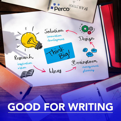 Perco Light Blue Labels 3x5 Inch 500 Stickers/Roll with Easy Peel Perforation and Strong Adhesion for Inventory Management, Color Coding, Moving Boxes, Retail, Organizing & Crafts – Made in USA