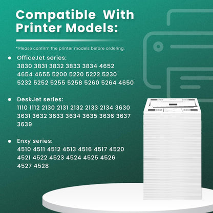 GREENBOX Remanufactured 63XL Ink Cartridge Replacement for HP OfficeJet 3830 5255 5258 Envy 4520 4512 4513 4516 DeskJet 1112 1110 3630, Black, Tri-color, 2-Pack