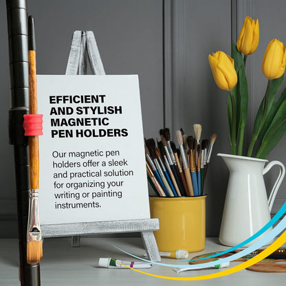 STICK-O PEN Magnetic Pen Pencil Holder - Holds most pens, pecils and thin markers. Ideal for Fridge, Task BoardS, Workshops, Classrooms, Offices and Kitchens. (Five Pack Color)