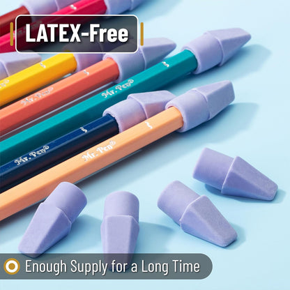 Mr. Pen- Pencil Erasers Toppers, 120 Pack, Purple, Erasers for Pencils, Pencil Top Erasers, Pencil Eraser, Back to School Supplies