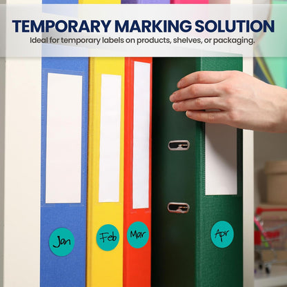 Perco Teal 1-Inch Round Circle Dot Sticker Labels with Removable Adhesive – 1,000 Labels per Roll – Versatile, Vibrant Colors, Reliable Hold, No Residue, Perforated for Convenient Use – Made in USA