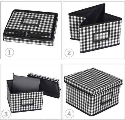 Greeting Card Organizer and Storage Box with 15 Adjustable Dividers, Stores 140+ Cards, Suitable for Storing Greeting Cards, Envelopes, Stickers, Photos, Notecards and More