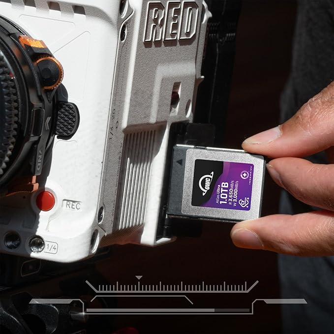OWC Atlas Ultra 1.0TB High-Performance CFexpress 4.0 Type B Memory Card, up to 3650MB/s Read, for Pro Video and Photo