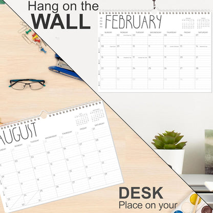 GuassLee Wall Calendar 2026 12 Months Planner Through Jan. 2026 to Dec 2026 17" X 12" Paper Monthly Planner Wall Hanging Calendar with Thick Paper for Easy Organizing