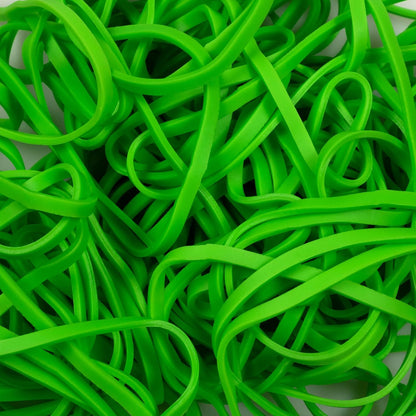 JAM PAPER Colorful Rubber Bands - Size 33 - Green Rubberbands - 100/Pack