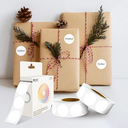 White 1 Inch Round Color Coding Labels with 4000 Dots, 4 Rolls - Bright Color Dot Stickers for File Folders, Inventory System - Highly Visible