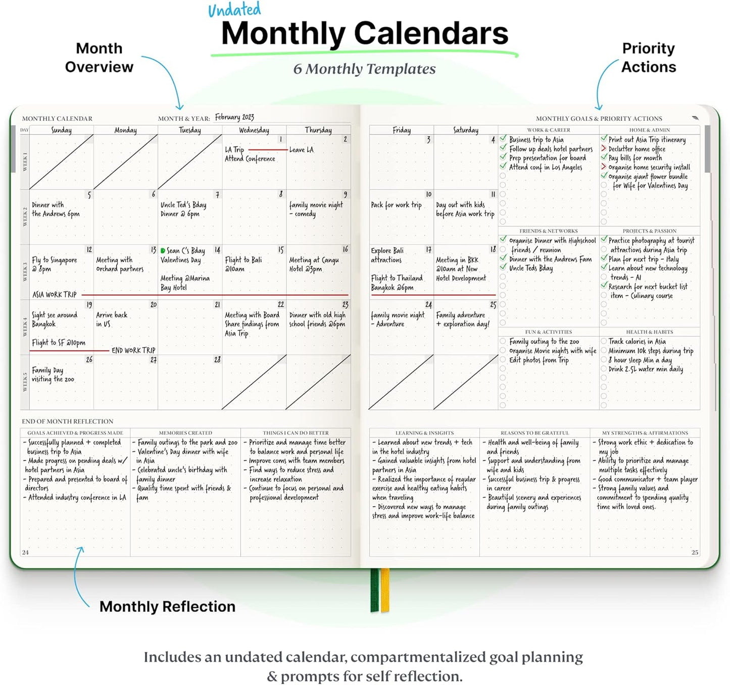Purpose Planner B5 Undated Monthly Weekly Daily Productivity Journal 2024 Life Health Goal Setting Business Tool for Professionals Moms Academic Student Organizer Notebook (7.5”x9.8” Black Softcover)