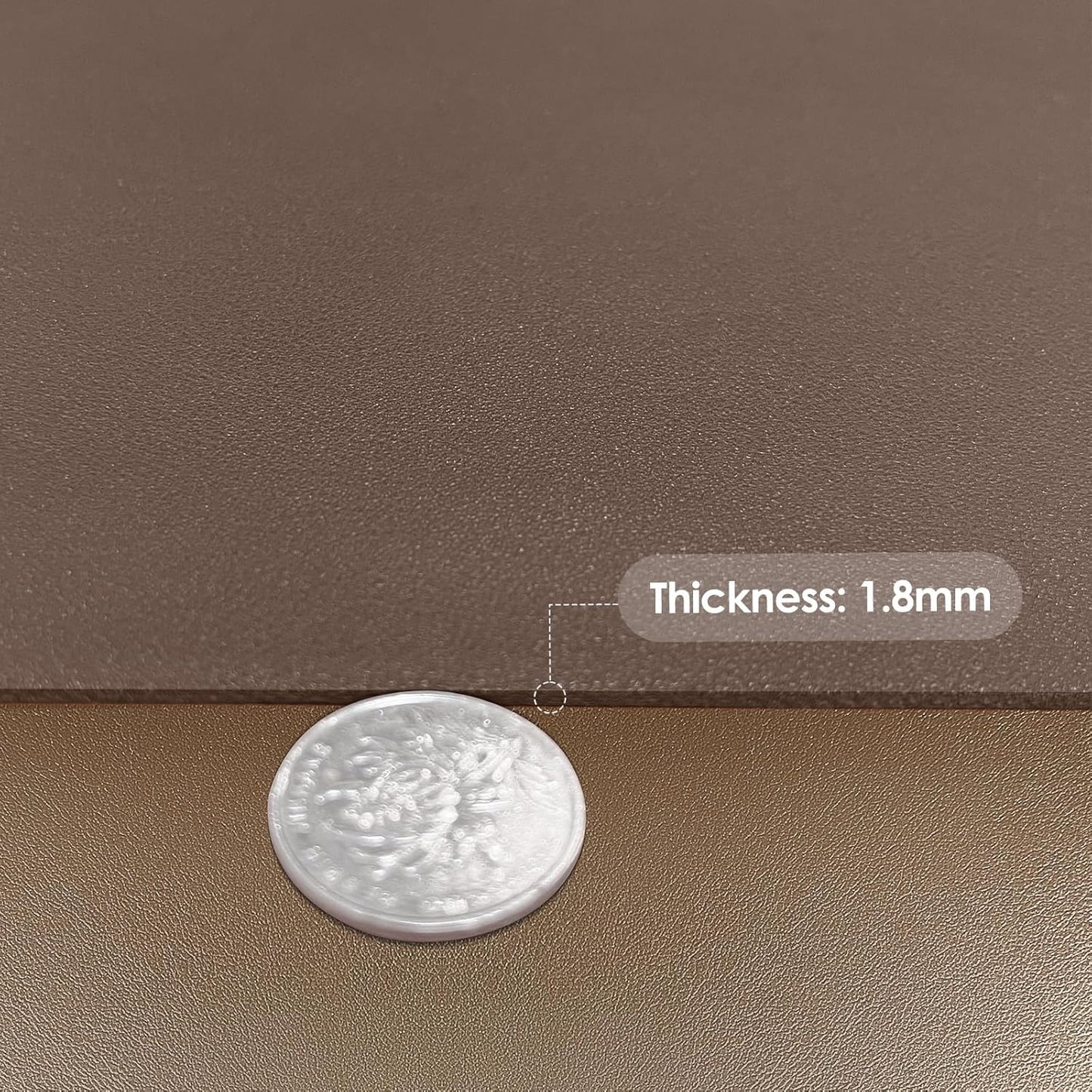 Leather Table Cover,1.8mm Thick,42x66 Inch Table Protector,Table Protector for Dining Room Table,Dining Table Cover,Table Cover Protector(Mud Color+Champagne Gold,42x66)