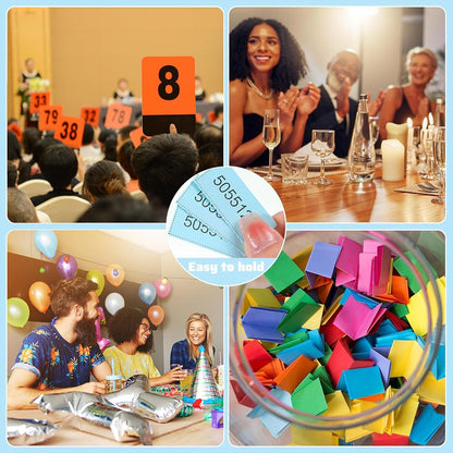 Kosiz 504 Sheets 25 Bid Raffle Ticket with Different Numbers Per Sheet Chinese Auction Tickets for Events Church Basket Auction Silent (Light Blue)