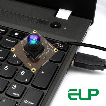 ELP 5MP Global Shutter 50fps USB Camera for Computer UVC USB2.0 Lightburn High Speed 60fps PC Web Camera Wide Angle for Live Streaming (100 Low Distortion Lens)