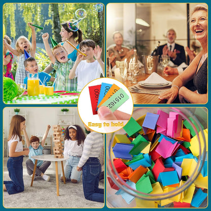 Kosiz 2000 Sheets Raffle Ticket 25 Bid Chinese Auction Tickets Tricky Tray Basket Raffle Sheets for Back to School Class Rewards Carnival Door Prizes Events(Multicolor)