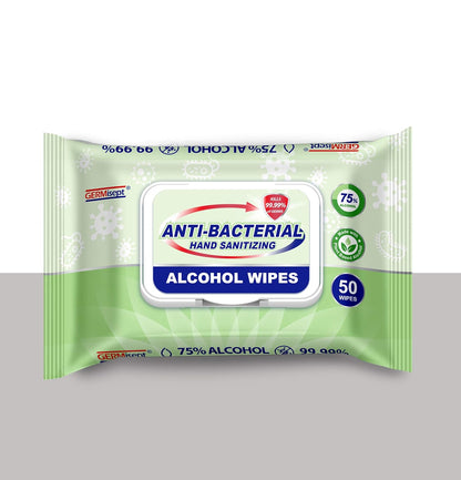 Germisept 75% Alcohol Advanced Hand Sanitizing Wipes | 50 Count per Pack x Pack of 3 = 150 Wipes