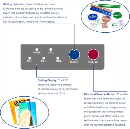 SINCHI 13-Inch Thermal Laminator & Foil Applicator, 3–10 Mil, 4-Roller, 55s Warm-Up, 40 in/Min, Auto Shutoff, Commercial-Grade Laminating Machine with 10 Pouches for Office, School, Crafts & DIY