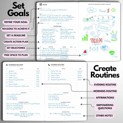 Undated Daily Planner – 6-Month A5 Productivity Organizer with Full Page Per Day, Hourly Schedule, Goal Setting, Habit Tracker, Weekly & Monthly Pages – Hardcover Time Management Notebook (Pink)