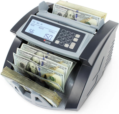 Cassida 5520 UV/MG - USA Money Counter with ValuCount, UV/MG/IR Counterfeit Detection, Add and Batch Modes - Large LCD Display & Fast Counting Speed 1,300 Notes/Minute