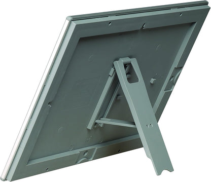 M&T Displays Opti Snap Poster Frame 8.5x11 Inch with Back Support Silver Color Aluminum Profile, Front Loading, Wall Mounting, Photo, Picture, Document, Sign Holder