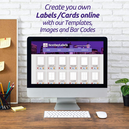 NextDayLabels - 8-1/2" x 11" Laser/Inkjet Postcards 4 Per Page, (4-1/4" x 5-1/2" Each Card | White, 4000 Cards)