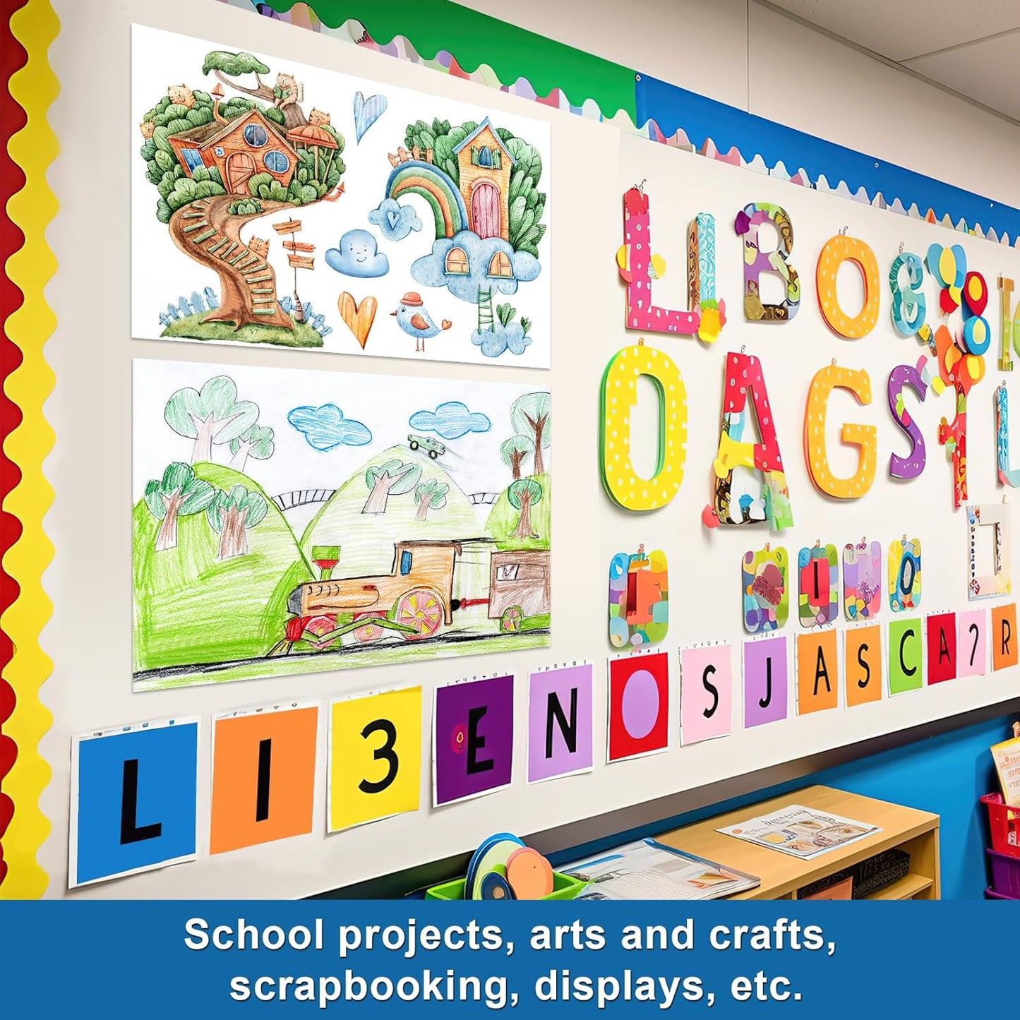 25 Pcs White Poster Board Paper 14x18, ROOKEA Blank Graphic Display Vision Boards Bulk for School Arts Classroom Crafts Projects Presentations Drawing Scrapbooking