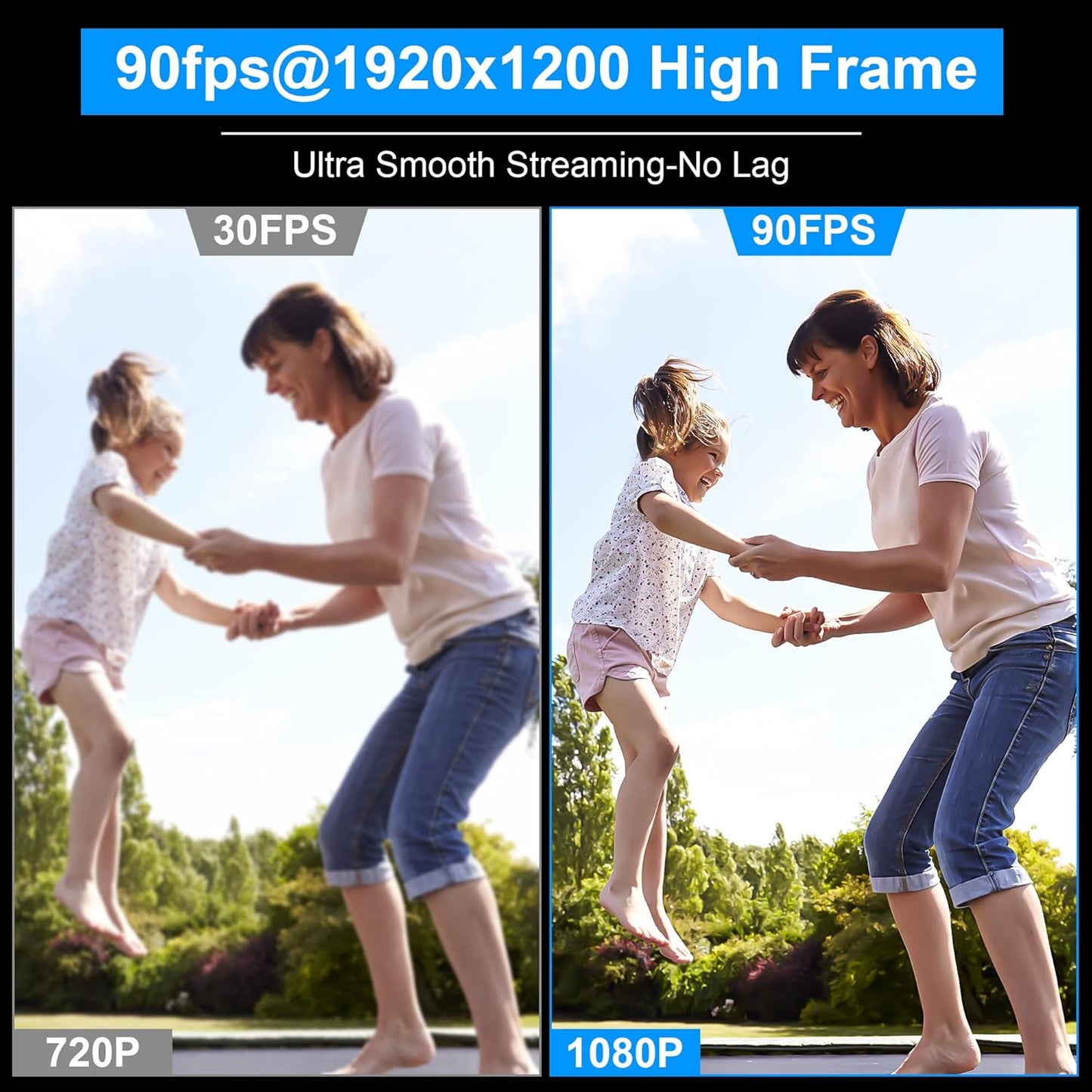 ELP High Speed Wide Angle Global Shutter USB Camera Module for Computer 1080P Mini UVC USB2.0 Webcam Board with 120degree No Distortion Lens AR0234 High Frame 90fps Web PC Camera Board for Laptop