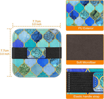 Fintie Screen Cleaning Pad, [4 Pack] Soft Cloth Wipes Screen Cleaner with Elastic Strap for iPad, iPhone, MacBook, Tablets, Laptop (Cool Jade)