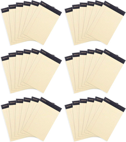Mintra Office Legal Pads, ((xPremium, 5in x 8in, Narrow (Canary), 36pk (6-6pks))