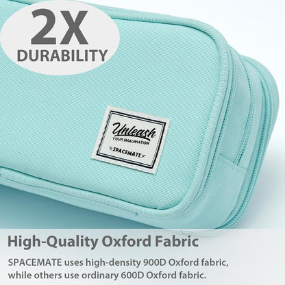 Pencil Case Pouch Box Bag School Supplies Girls Boys Kids, Cute Preppy Stuff Big Capacity Aesthetic Pen Organizer, Back to College Stationary, Eggshell Blue, Extra Large Style, 2300ml