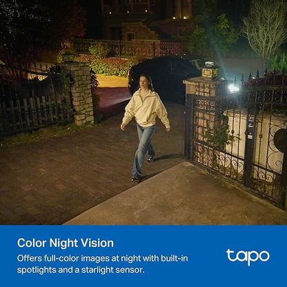 Tapo MagCam 2K Solar, Outdoor Battery Camera+Magnetic Base+Solar Panel, Wireless Camera, 2K QHD, 150° Super-Wide FOV, Free Person/Vehicle/Pet Detection, SD/Cloud Storage, Starlight Color Night Vision