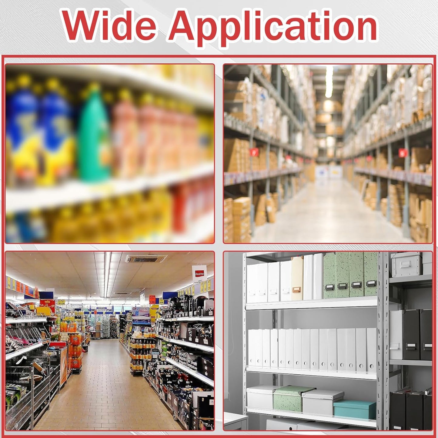 Fainne 25 Pcs 1. 25 Inch Magnetic Shelf Label Strip Holders for Metal Racks and Shelves, Clear Wire Shelf Price Tag Holder Installed in Supermarkets, Shops, Convenience Stores, 48 Inches Long