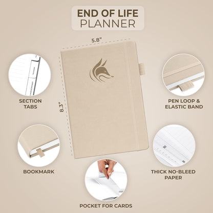 Clever Fox End of Life Planner – Final Arrangements Organizer for Beneficiary, Will Preparation, Last Wishes & Funeral Planning, A5 (Seashell)