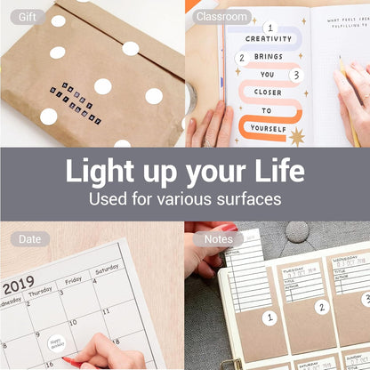 1 Inch Circle Dot Stickers 1000 PCS White Color Coding Thermal Labels Dots Writable Printable Small Round Stickers for Office, Classroom, Inventory, Garage, Organizing Storage, DIY