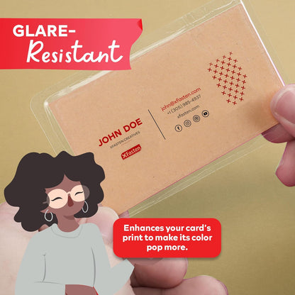 XFasten Self Sealing Laminating Pouches Business Card Size, 50-Pack, 10 Mil Non-Yellowing Business Card Laminating Pouches, Self-Adhesive Laminate Sheets, Durable, No Machine Needed, 4 in x 3 in