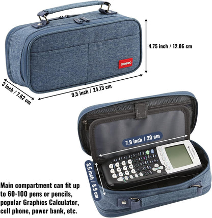 Pencil Case, Large Capacity Pencil Case Organizer; Double Zipper Storage Bag; Big Pencil Pouch for College School Office Teen Girl Boy Men Women Adult