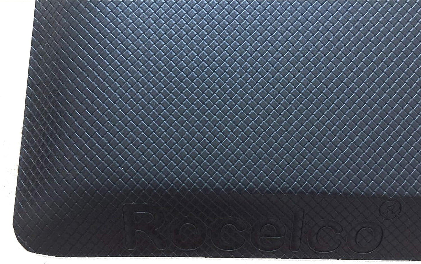 Rocelco 32" Height Adjustable Standing Desk Converter with Anti Fatigue Mat BUNDLE | Sit Stand Up Dual Monitor Riser | Computer Workstation | Large Retractable Keyboard Tray | White (R ADRW-MAFM)