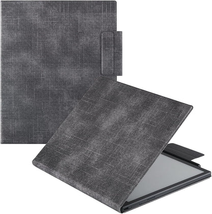 BOZHUORUI Case for 10.3" Boox Tab Ultra C Pro ePaper Tablet | with Sleep/Wake | Magnetic Adsorption | Pen Clasp Design | Thin & Light | PU Leather Smart Cover (Denim Gray)