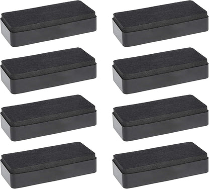Amazon Basics Dry-Erase Whiteboard Eraser, for School, Office, Home, and Classroom, Black, 8-Pack,