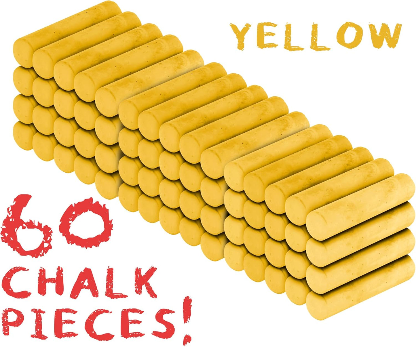 Kid Made Modern 60 Count Pack of Sidewalk Chalk – Yellow