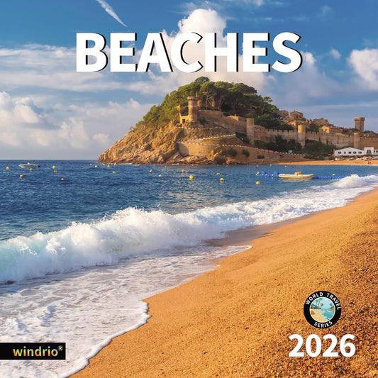 2025 Wall Calendar,Calendar 2026, July 2025 - December 2026, Wall Calendar Beaches, 12" x 24" Opened,Full Page Months Thick & Sturdy Paper for Calendar Organizing & Planning