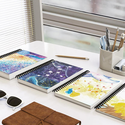 MAKEASY 100 Pack Plastic Spiral Binding Coils, 5/8" (16mm), 125 Sheet Capacity, 4:1 Pitch Black Binding Spirals for Home School and Office use