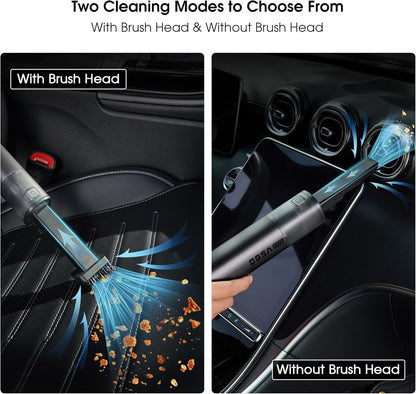 VSGO Cordless Car Vacuum, Compressed Electric Air Duster 17000Pa Suction, 5-in-1 Portable Mini Small Handheld Vacuum, UP to 90 Mins Runtime for Car, Desk, Computer, Keyboard, Home Cleaning (Grey)