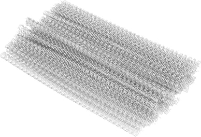 100 Pack Double Loop Wire Binding Spines, YolieraArt Wire Binding Spines, 5/16 Inch Binding Wire for Letter Size (5/16 Inch (40 Sheet Capacity), 100P, 3:1 Pitch, Silver)