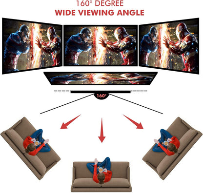 Pyle Projector Screen with Stand - 100" 16:9 HD 4K Portable Lightweight Freestanding Foldable Indoor Outdoor Movie Projection Display with Frame for Home Theater